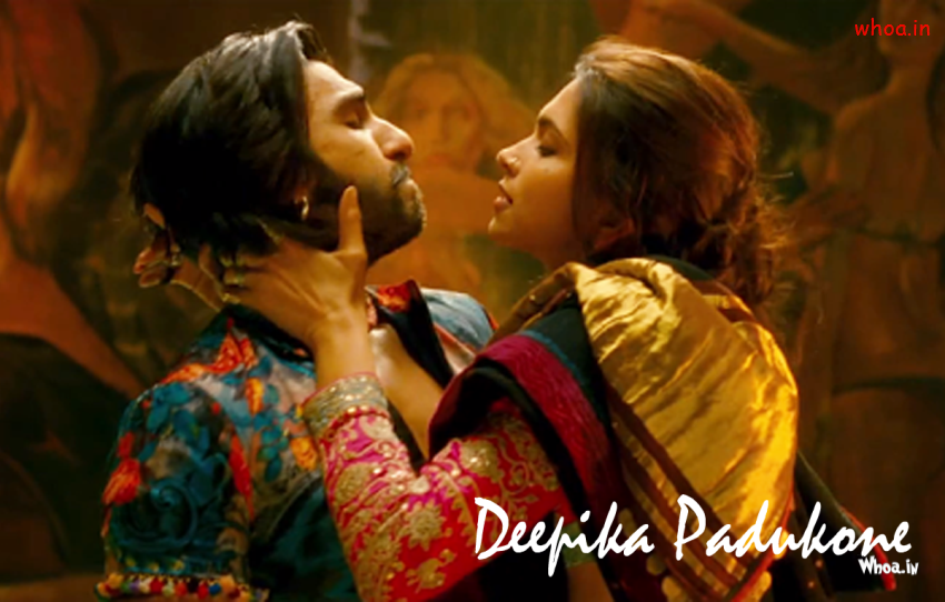 Ranveer Singh And Deepika Padukone Romantic Wallpaper Of Ram Leela Mo
