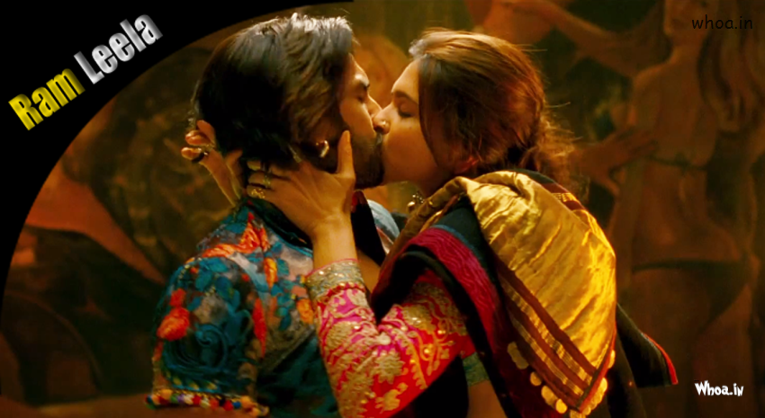 Ranveer Singh And Deepika Padukone Romantic Kiss Wallpaper Of Ram Le#1