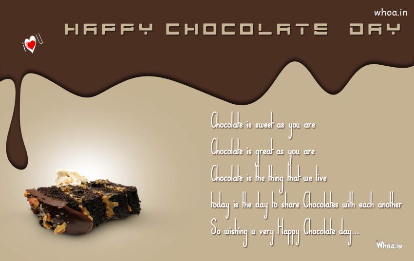 Happy Chocolate Day Greetings With Sweet Chocolates