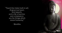 Lord Buddha Samadhi and Quote with Dark Background Wallpaper