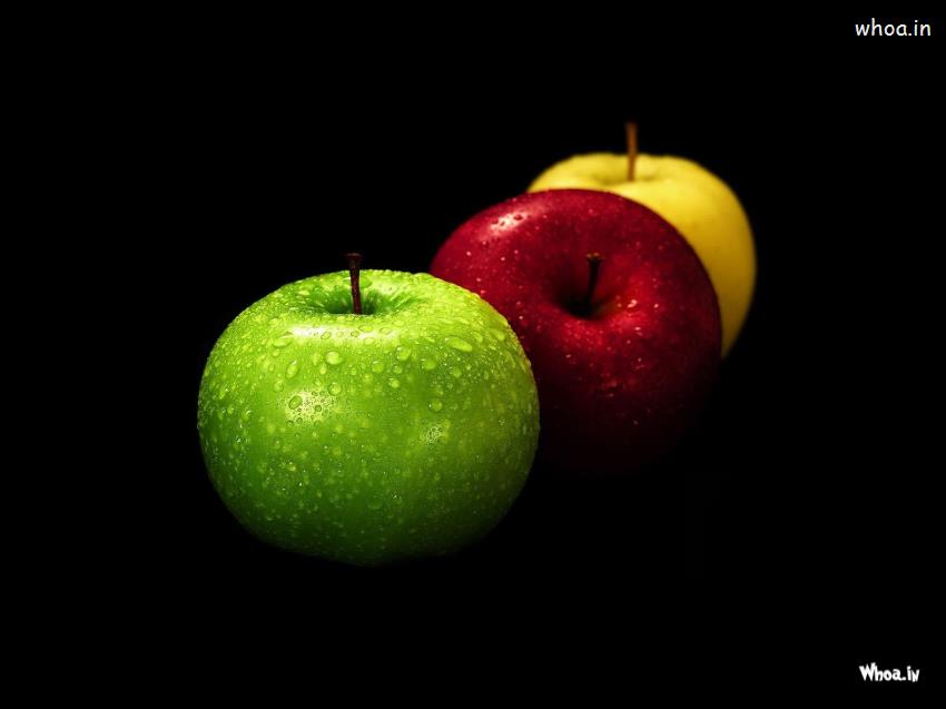 Apples In Dark Background Wallpaper