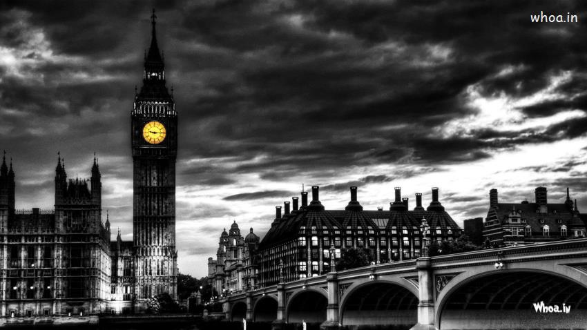 Black And White London Tower Wallpaper