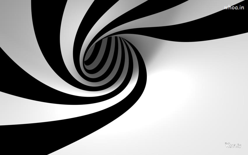 Black And White Spiral Wallpaper
