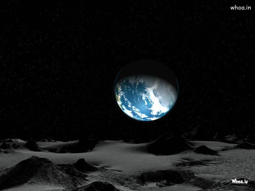 Earth From Moon  Background Wallpaper