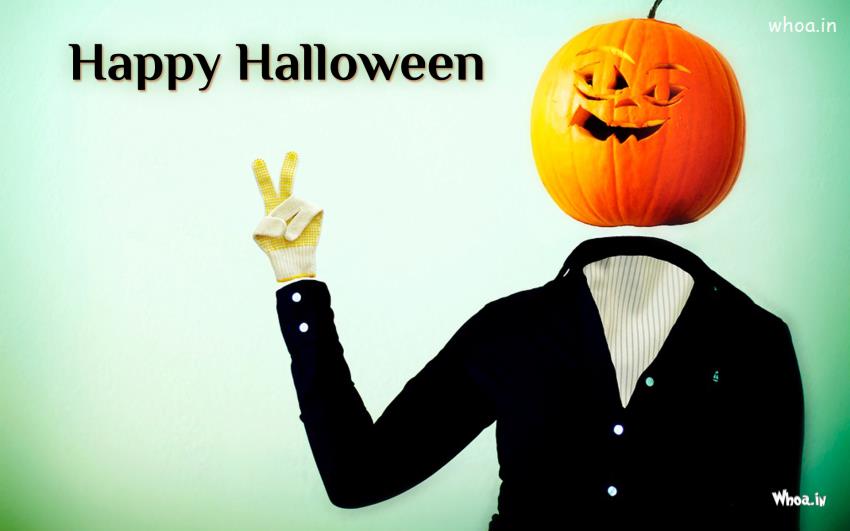 Happy Halloween With Dark Suit Monster HD Wallpaper