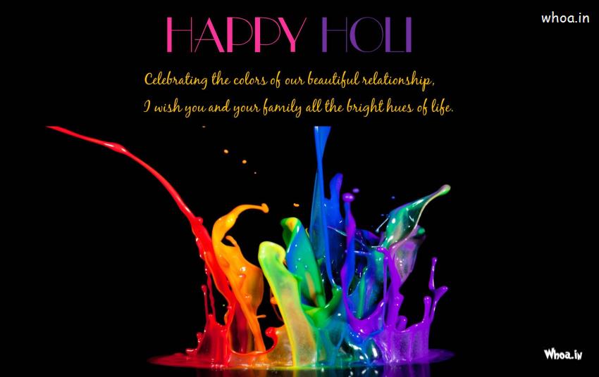 Happy Holi With Quotes HD Wallpaper