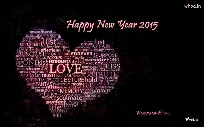 Happy New Year 2015 Awesome Sms With Dark Background Wallpaper