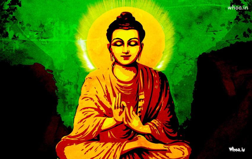 Lord Gautama Buddha Samadhi Painting Wallpaper