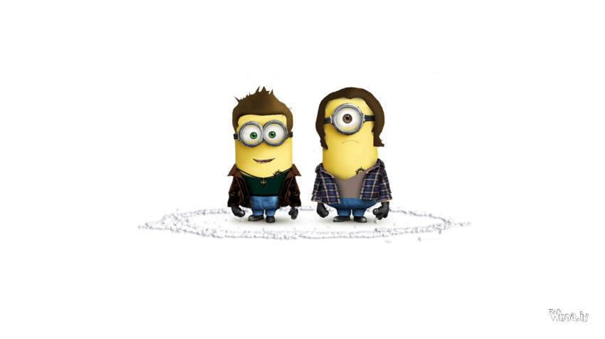 Minions Funny Wallpaper With White Background