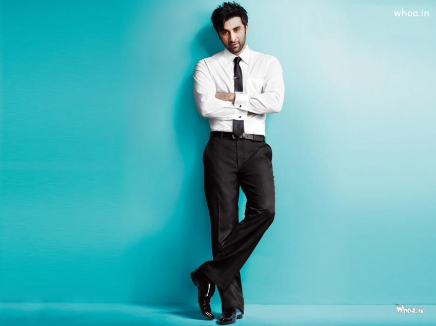 Ranbir Kapoor New Professional Look With Blue Background Wallpaper