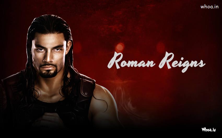 Roman Reigns Red Background Wallpaper