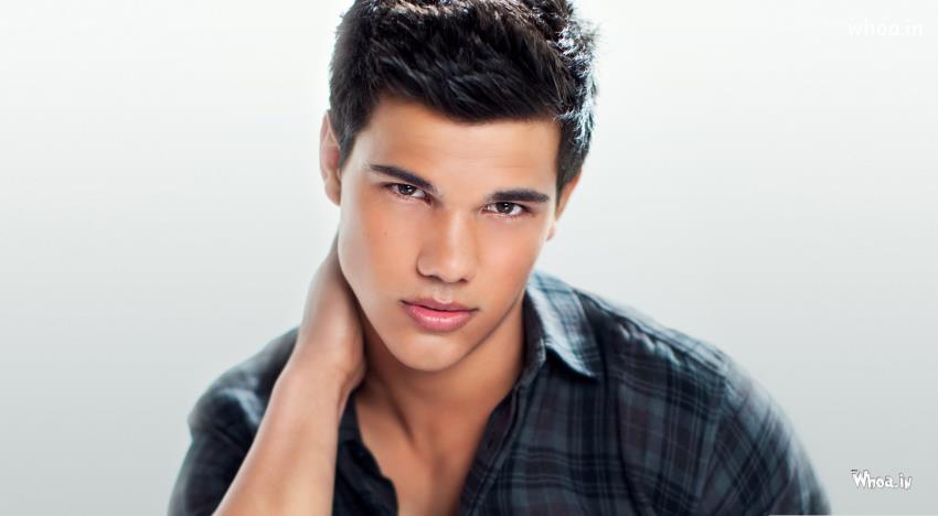 Taylor Lautner Face Closeup With White Background