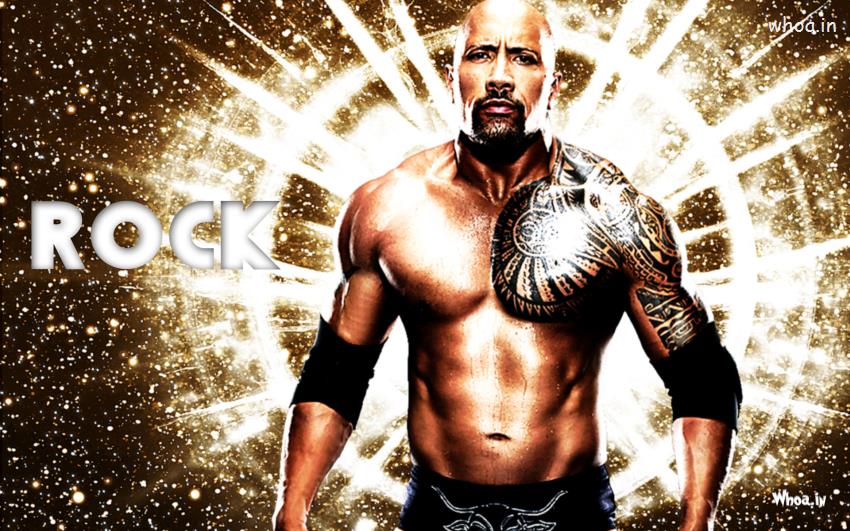 The Rock Showing His Tattoo Wallpaper
