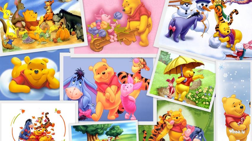 Winnie The Pooh Animated Multiple Wallpaper