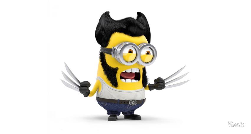 Wolverine Style Minions With White Background HD Wallpaper
