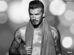 David Beckham Shirtless with Body Tattoo HD Wallpaper