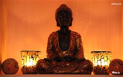 Lord Buddha Samdhi Statue with Lighting HD Wallpaper