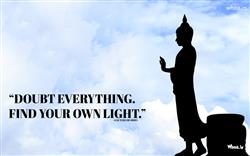 Lord Buddha Statue with Quotes HD Wallpaper