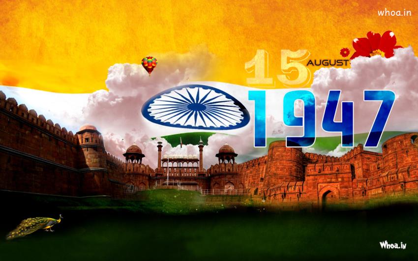 15 August 1947 With Red Fort HD Wallpaper