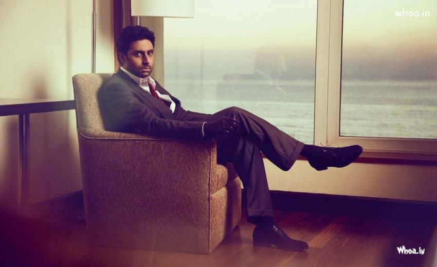 Abhishek Bachchan Black Suit HD Widescreen Wallpaper
