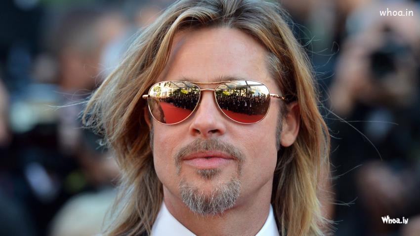 Brad Pitt Hair Style With Face Closeup HD Wallpaper
