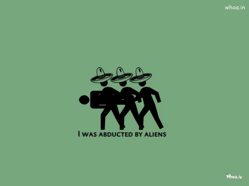 Cartoon Fun Like I Was Abducted By Aliens HD Wallpaper