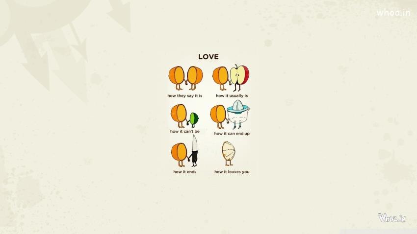 Funny Fruit Quotes How To Love HD Creative Wallpaper