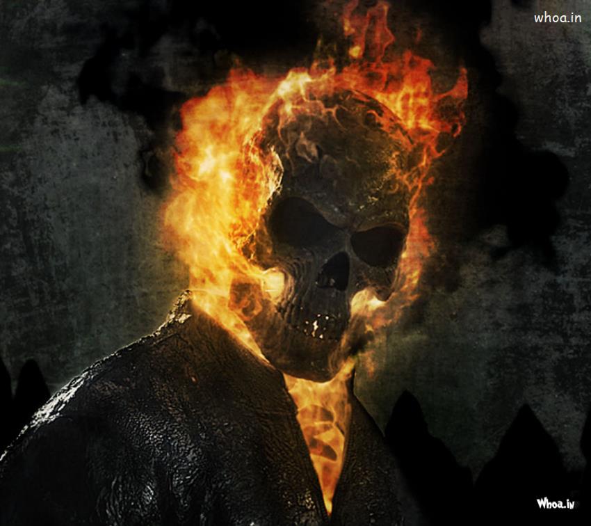Ghost Rider Fire Face HD Wallpaper For Mobile