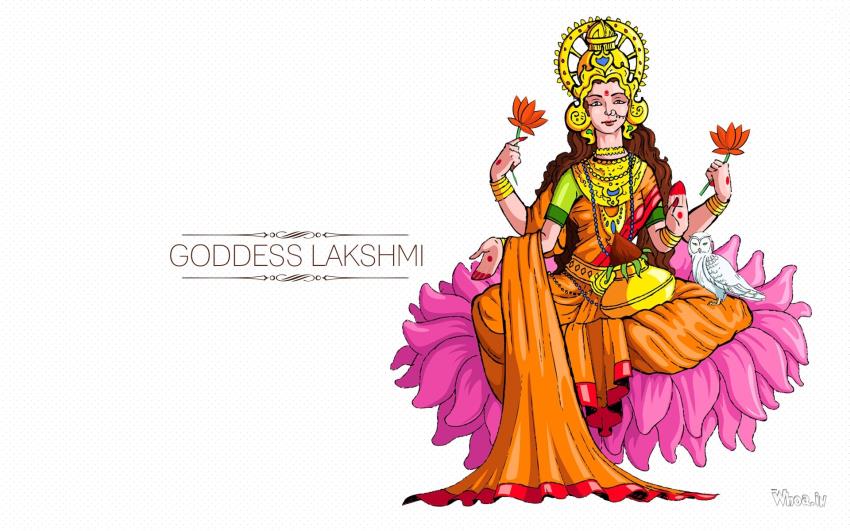 Goddess Lakshmi Clipart With Wish Happy Dhanteras HD Wallpaper