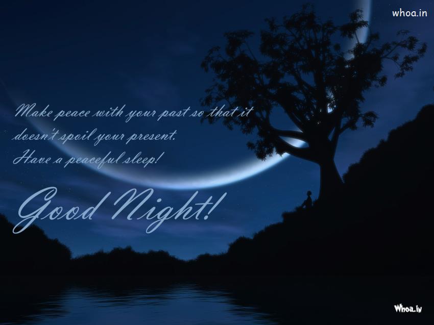 Good Night Thoughts With Blue Night HD Wallpaper