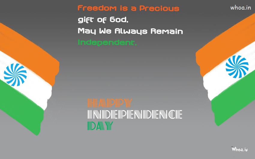 Happy Independence Day With Freedom Quotes HD Wallpaper