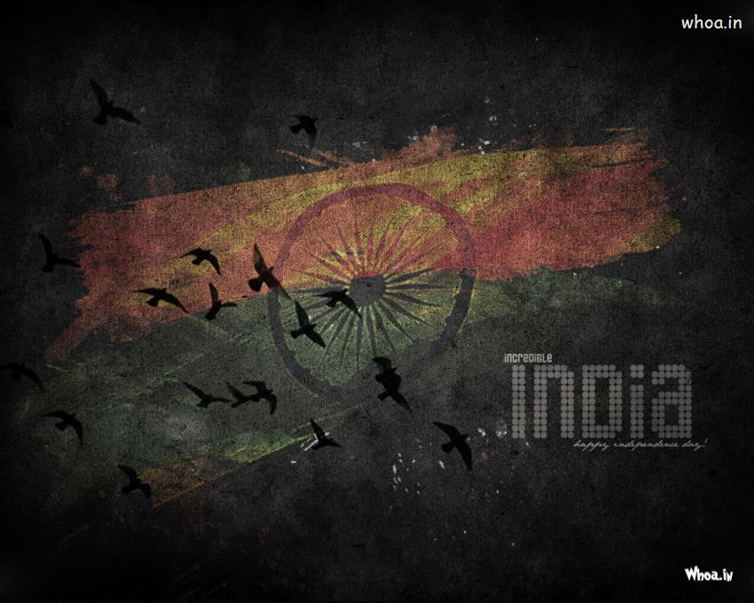 Incredible India Independence Day With Dark Background HD Wallpaper