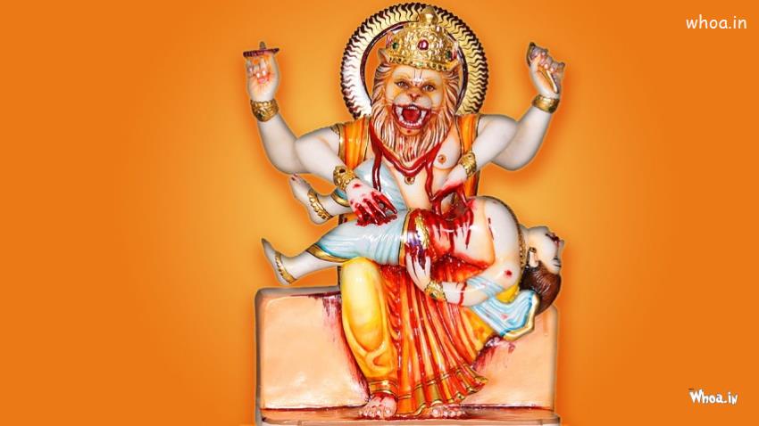 Lord Narasimha Statue HD Wallpaper