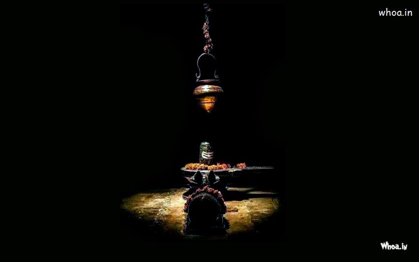 Lord Shiva Shivling With Nandi Wallpaper With Dark Background