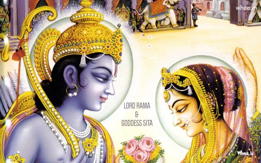 Lord Shree Ram And Mata Sita Wedding HD Wallpaper
