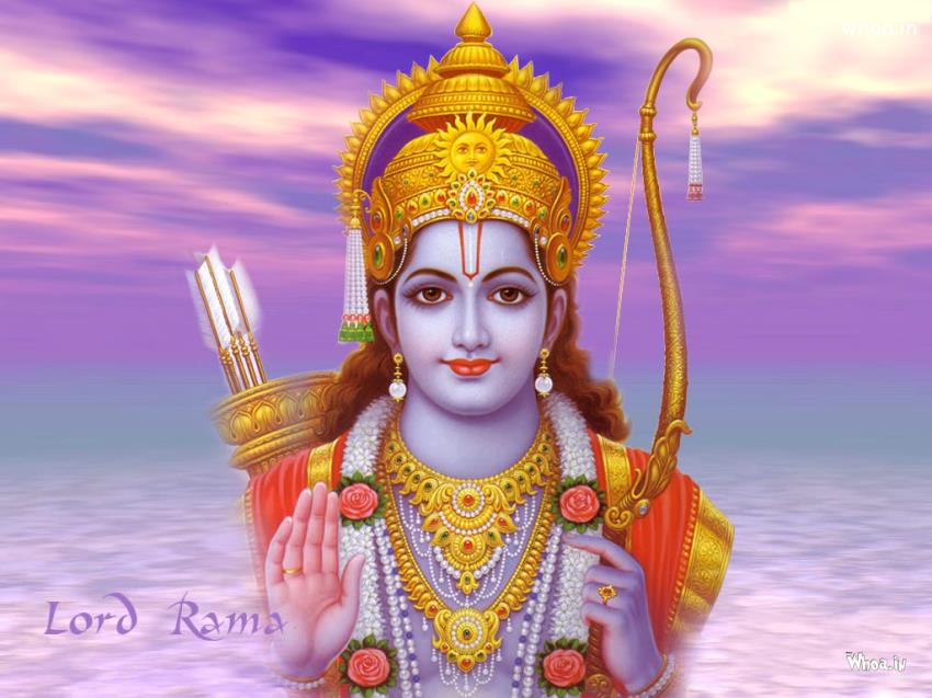 Lord Shri Ram With Natural Background HD Wallpaper
