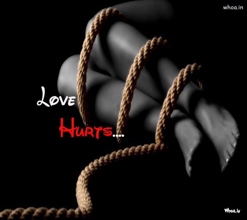 Love Hurts With Dark Background HD Wallpaper