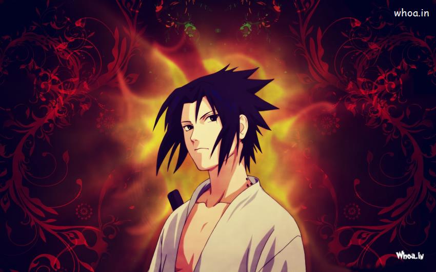 Naruto Shippuden Sasuke Cartoon Character HD Wallpaper