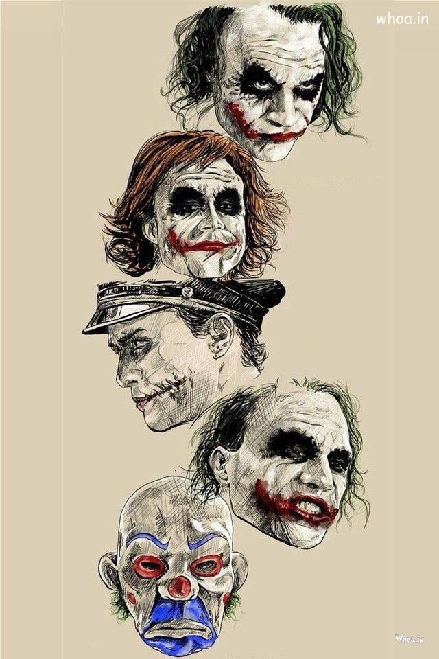 The Joker Different Face Sketch HD Joker Images