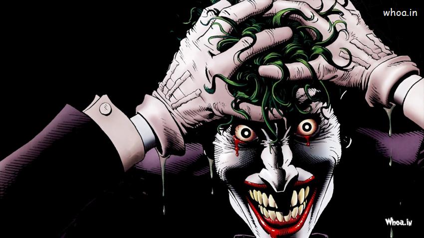 The Joker Scary Face Closeup With Dark Background HD Wallpaper