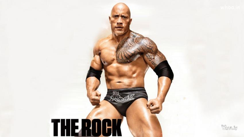 The Rock Shirtless With WWE Wrestler Style HD WWE Wallpaper