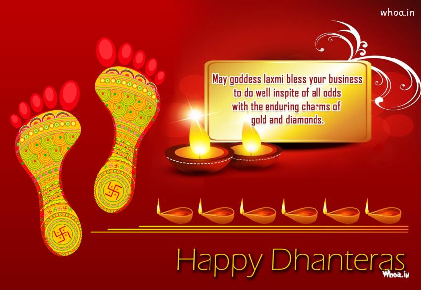 Wish U Happy Dhanteras With Red Background HD Wallpaper