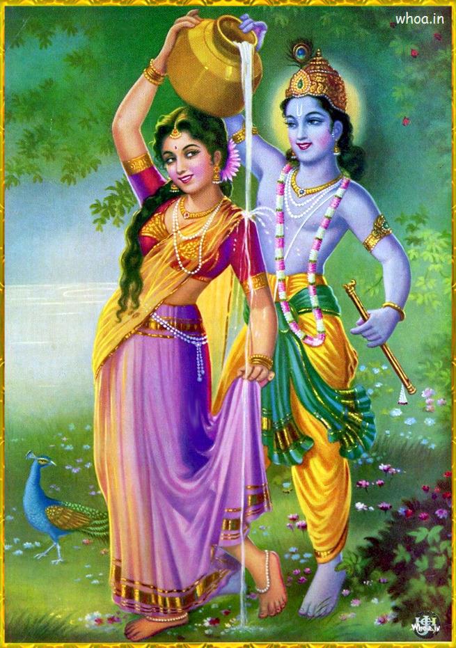 Feel The Radhe Krishna Love Mobile Wallpaper