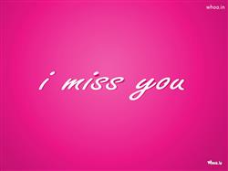 HD image of saying I miss you on pink paper