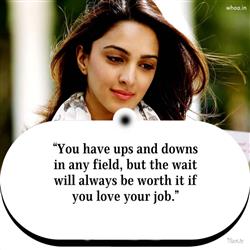 Bollywood actress kiara advani,image with quotes