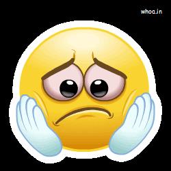 smiley emoji animated gif with Sad and crying face