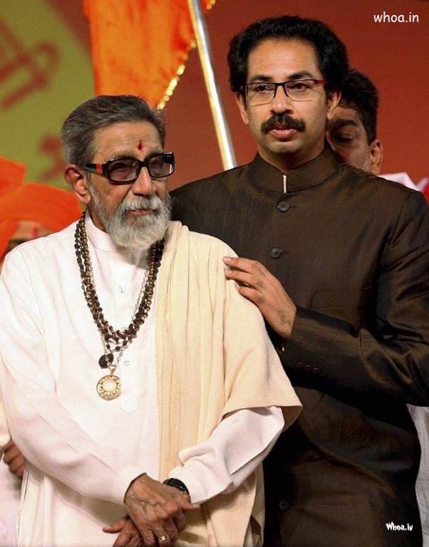 Politician Uddhav Thackeray With Balasaheb Thackera New Pics