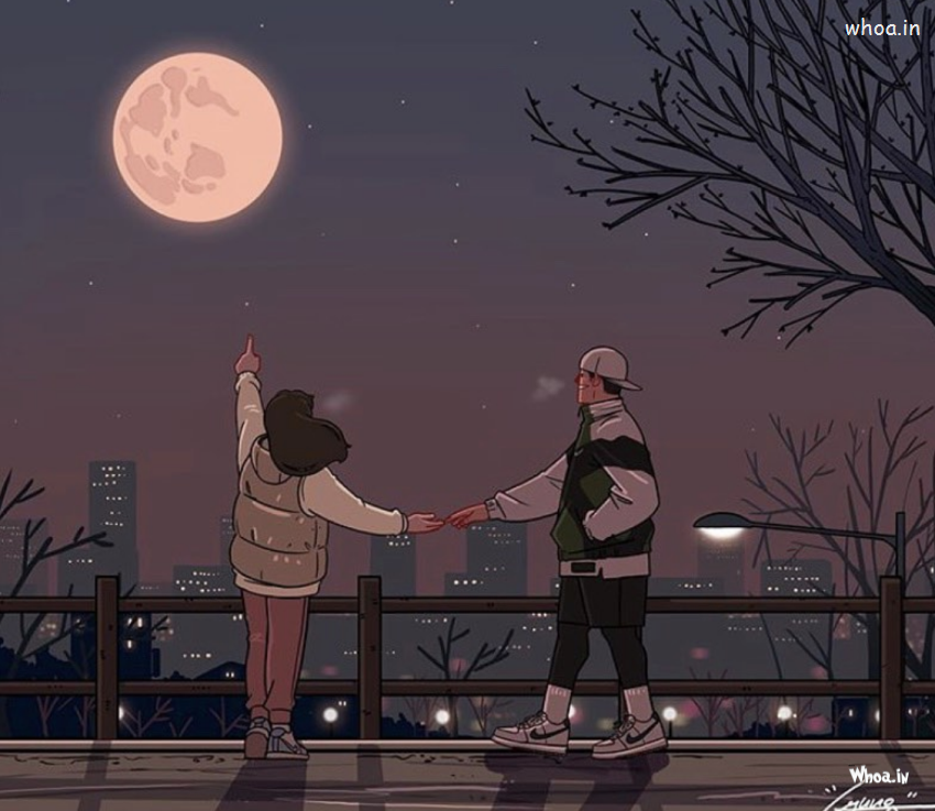 Boyfriend And Girlfriend Love Wallpaper Cute Couple Anime Scenery 