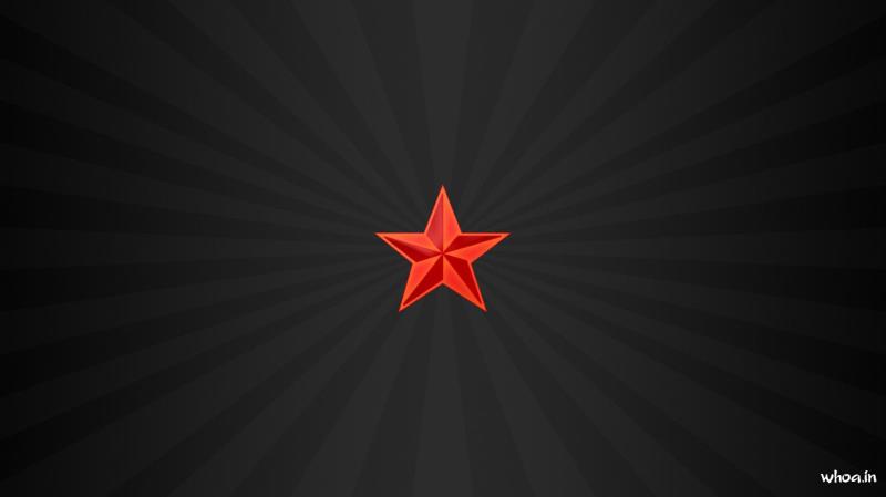 3D Red Star Wallpaper