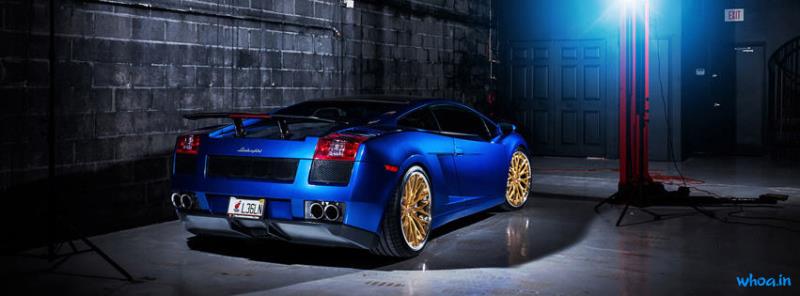 Lamborghini Blue Facebook Cover
